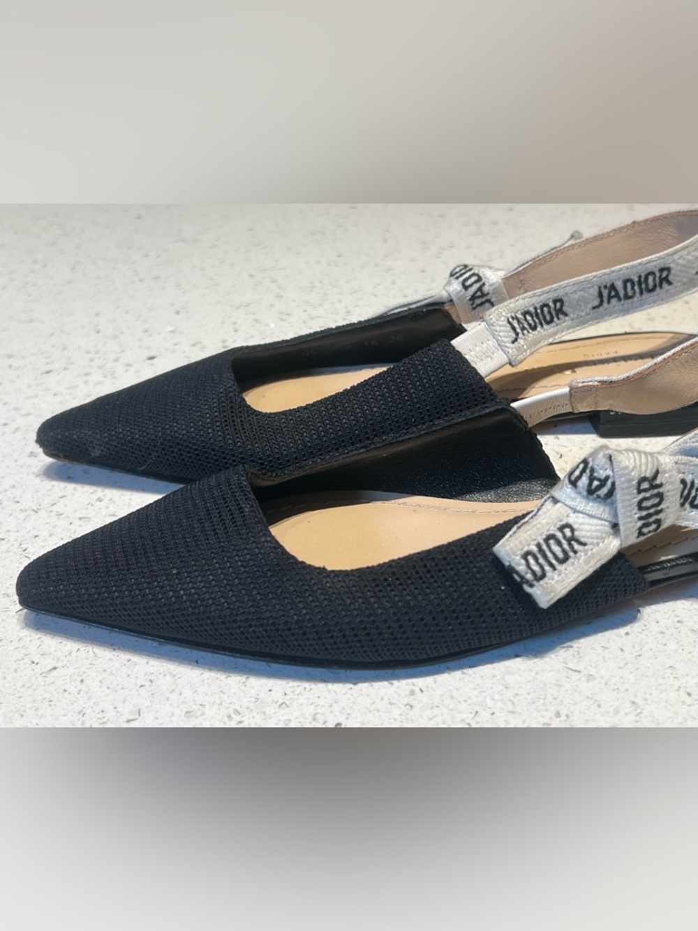 Christian Dior j’adior black slingback flats - Picture 5 of 9